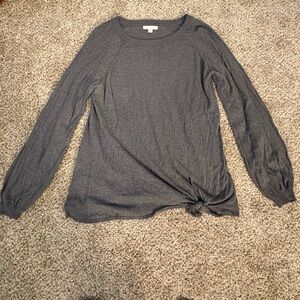 LC Lauren Conrad Gray Women's Long Sleeve Top